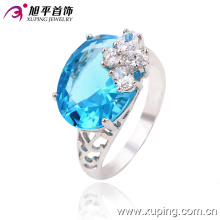 Fashion Zircon Alloy Plating Silver Crystal Jewelry Finger Ring for Women -13363